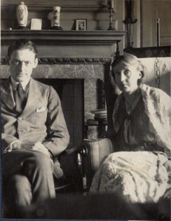 T S Eliot and Virginia Woolf by Lady Ottoline Morrell June 1924